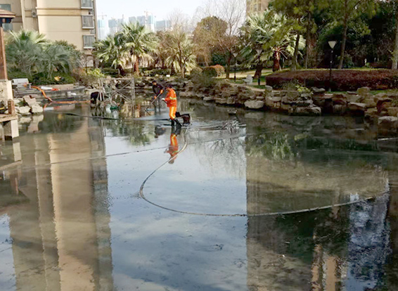 永仁景观池淤泥清理
